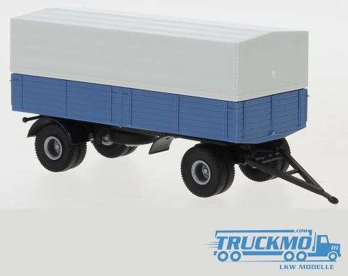Brekina PP-trailer 2axle blue black 55334