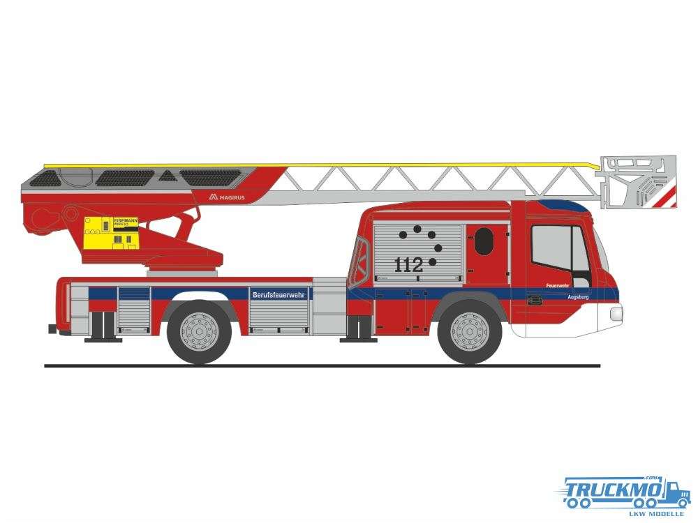 Rietze Feuerwehr Augsburg Magirus DLK32 71102