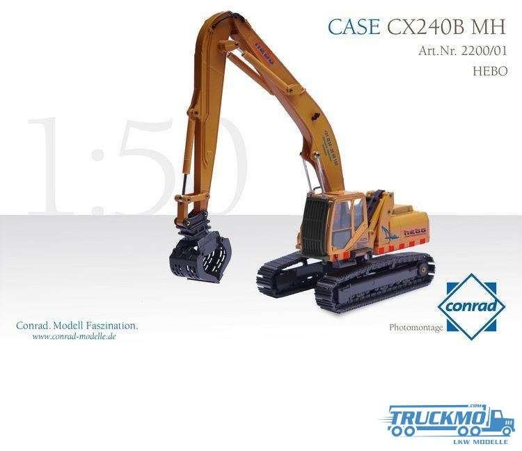 Conrad HEBO Case CX 240 B MH Hydraulikbagger mit Metallketten 2200/01