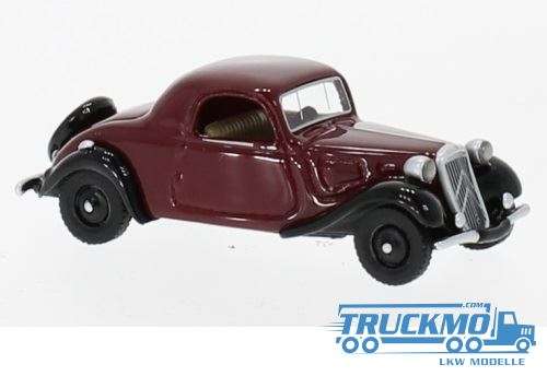 Brekina Citroen Traction Avant Faux Cabirolet 1936 rot schwarz 87521