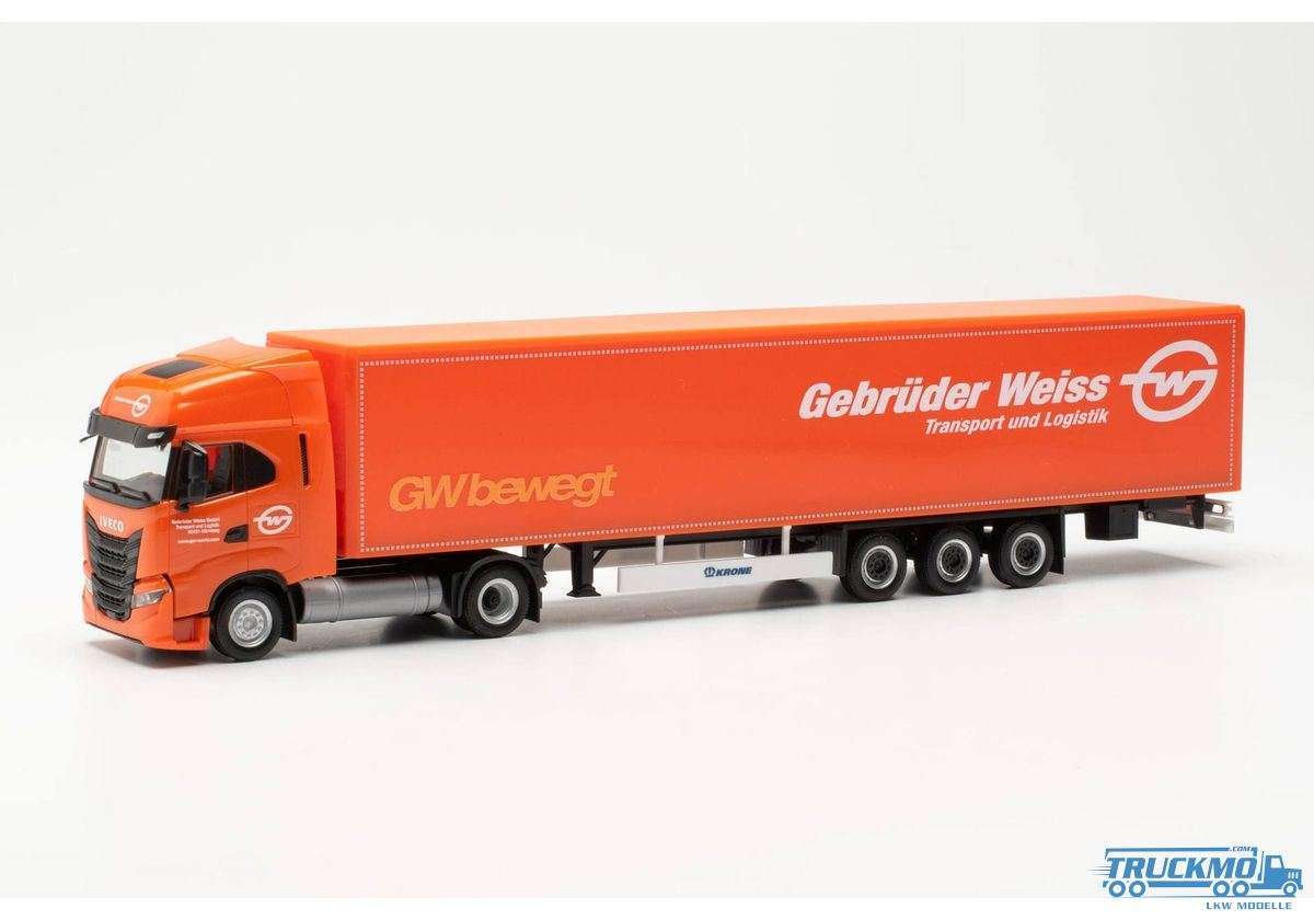 Herpa Gebrüder Weiss Iveco S-Way LNG Box Semitrailer 15m 317344
