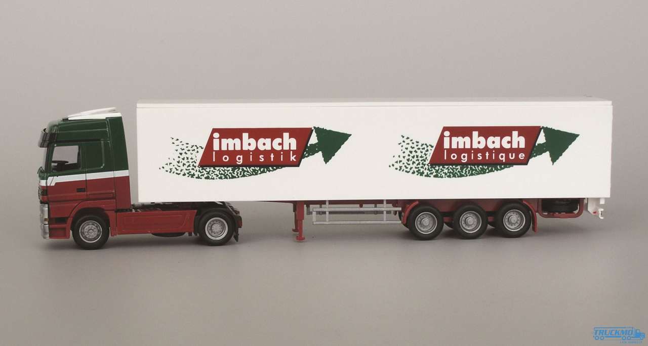 AWM Imbach Mercedes Benz Actros Megaspace box trailer 55074