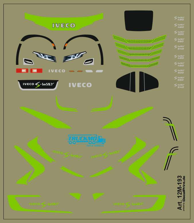 TRUCKMO Decal Iveco S-Way Dekor grün 12M-193