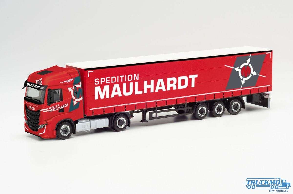 Herpa Spedition Maulhardt Iveco S-Way curtain canvas semitrailer 313506