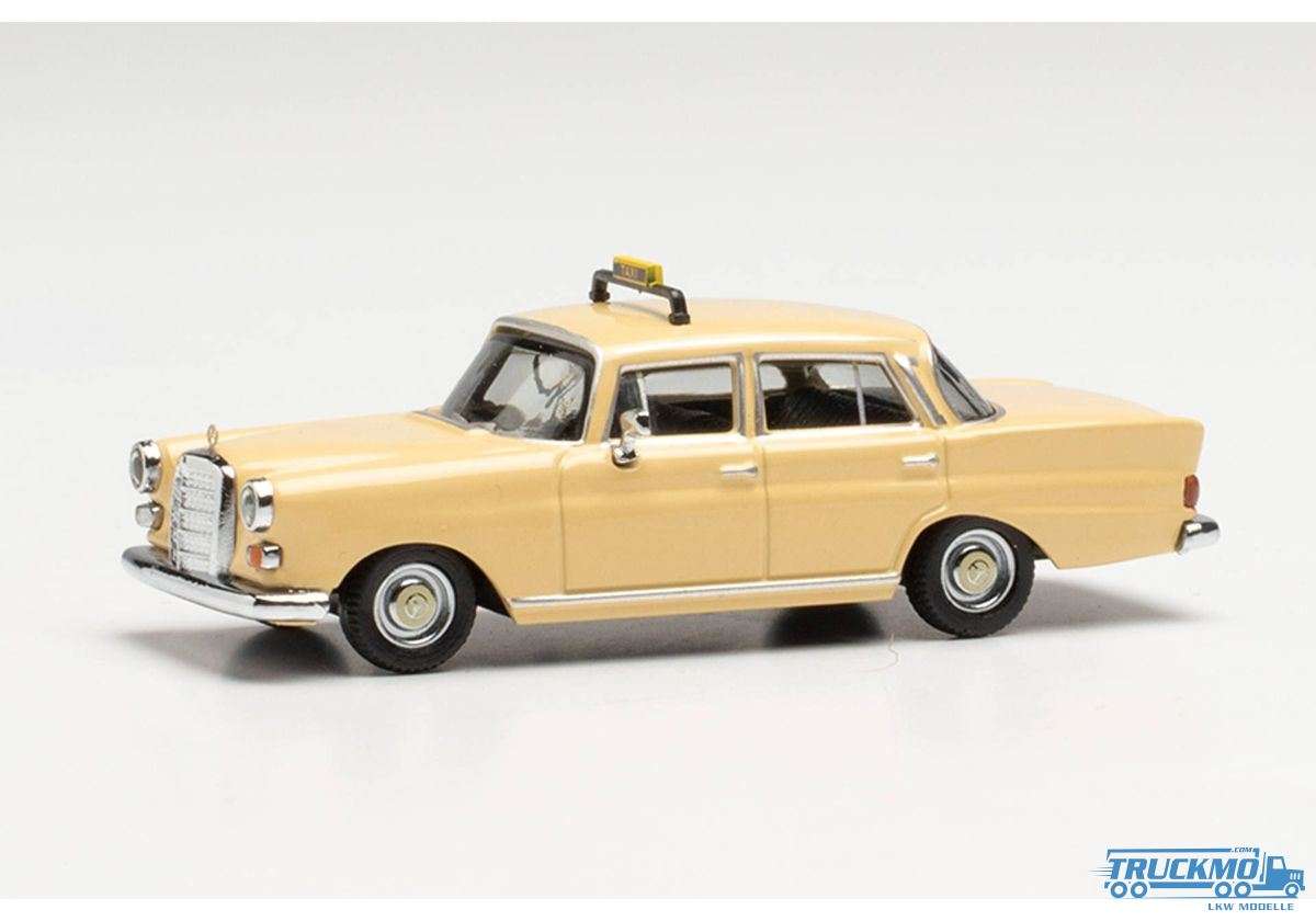 Herpa Taxi Mercedes Benz 200 rear fin ivory 095693