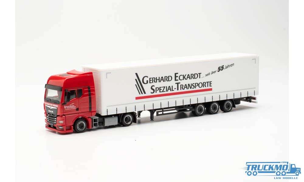 Herpa Eckardt Spezial-Transporte MAN TGX GX Jumbo Curtain Semitrailer 950770