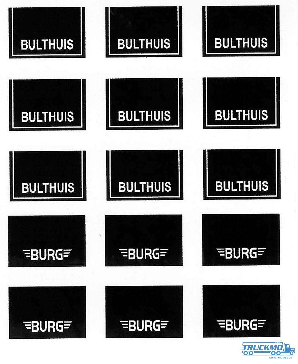 Tekno Decals Stickerset 15 Bulthuis und Burg 020-063
