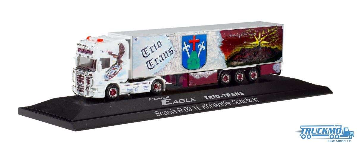 Herpa Trio-Trans Power Eagle Scania R TL reefer trailer 121965