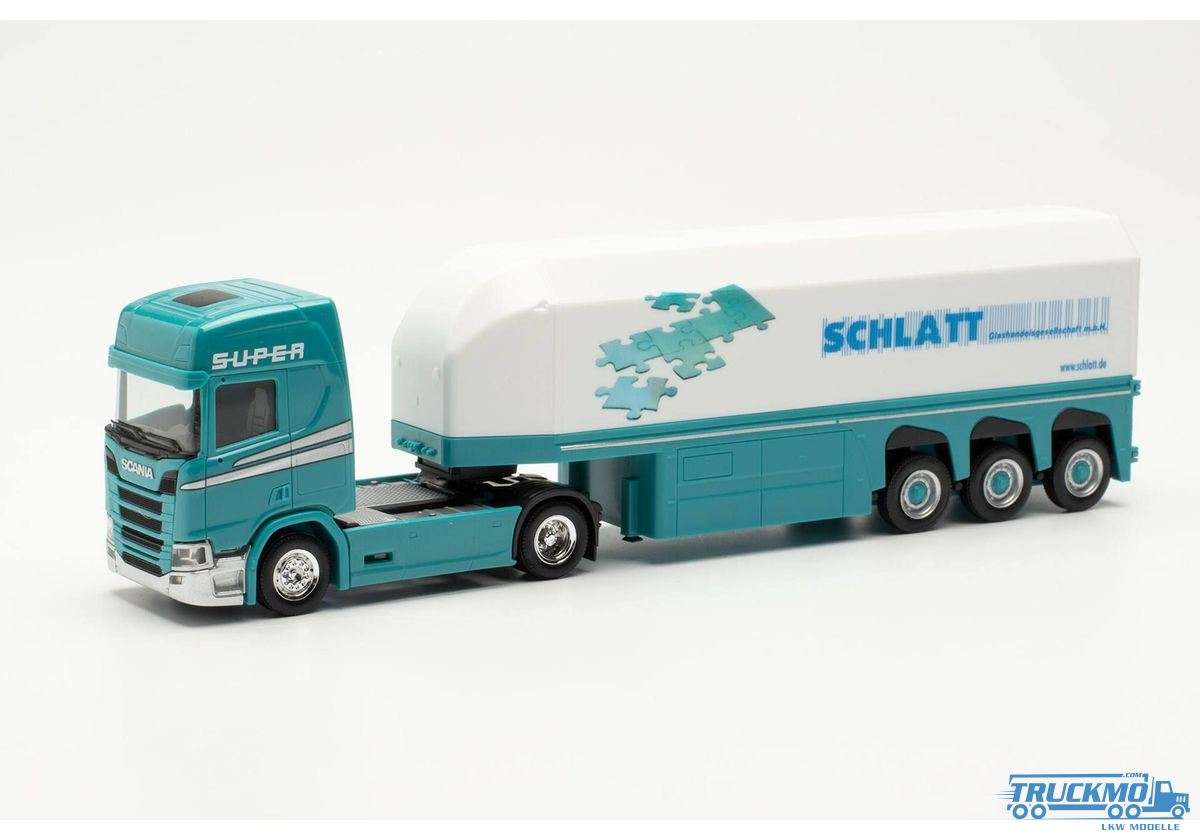 Herpa Schlatt Scania CR20HD Innenlader-Sattelzug 314428