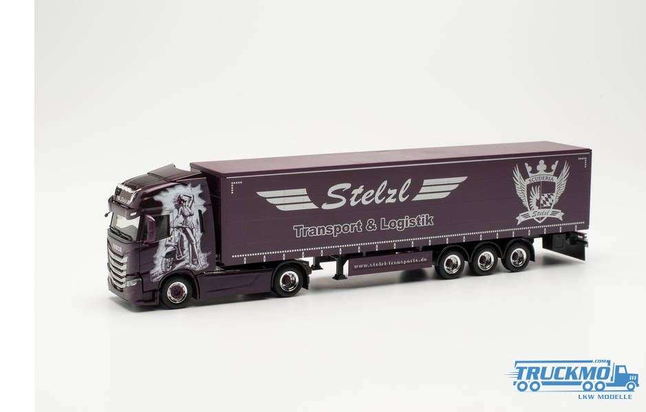 Herpa Stelzl Iveco S-Way curtainside semitrailer 949484