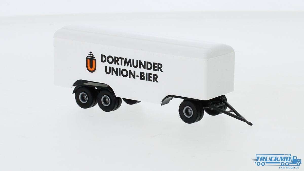 Brekina Dortmunder Union trailer 3 axle case special model 2021 55306