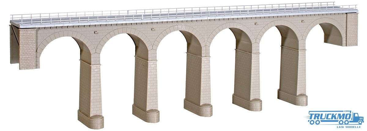 Kibri Aachtal Viaduct with icebreaker pillars, single track 39724