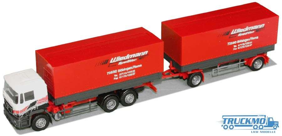 AWM Wiedmann Spedition MAN F90 swap body truck-trailer 75842