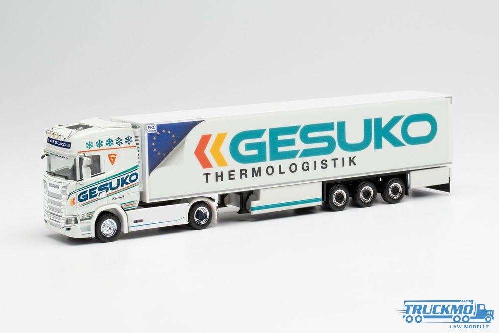 Herpa Gesuko Scania CS20HD refrigerated box semitrailer 313780