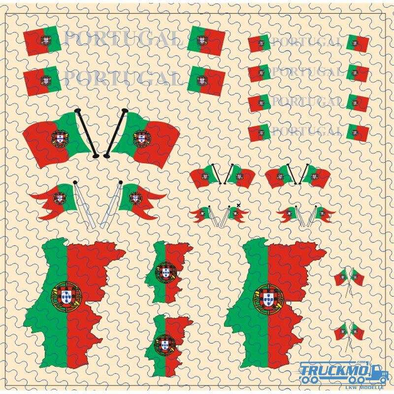 TRUCKMO Decal Flag set Portugal 12D-0546