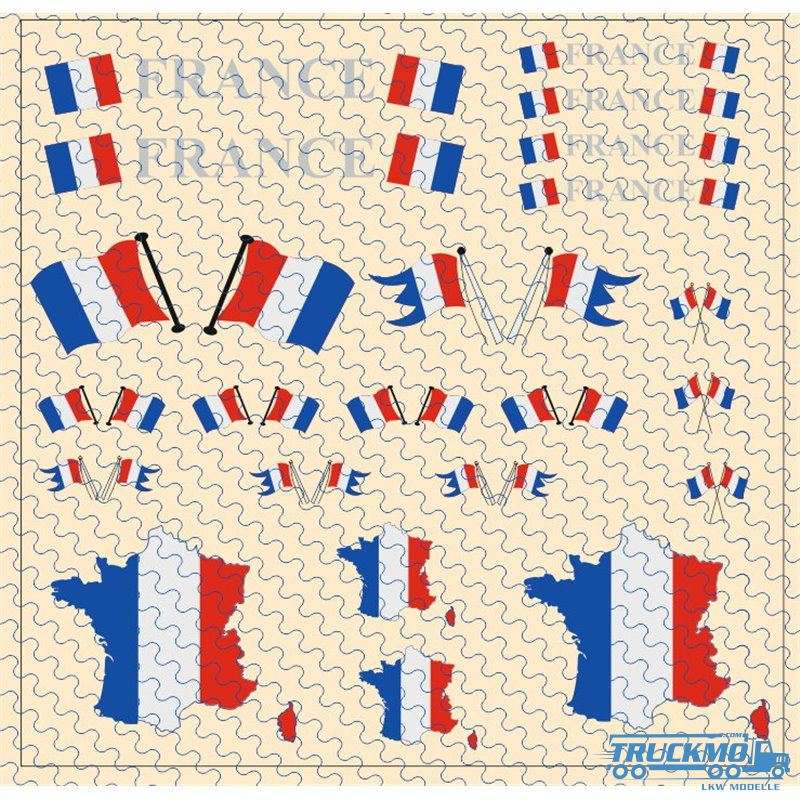 TRUCKMO Decal Flag Set France 12D-0550