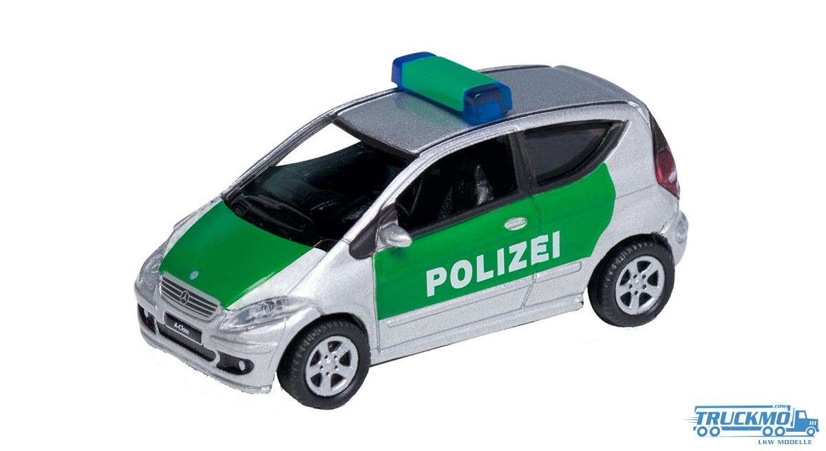 Kibri Polizei Mercedes Benz A200 grün/silber 41606