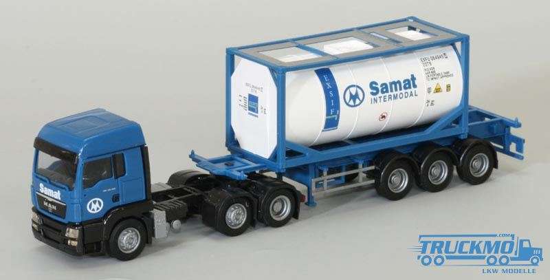 AWM Samat MAN TGS LX 20´ tank container semitrailer 8187.11