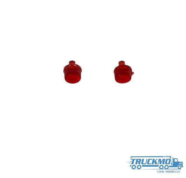 Tekno Parts warning lights small red 2 pieces 82348