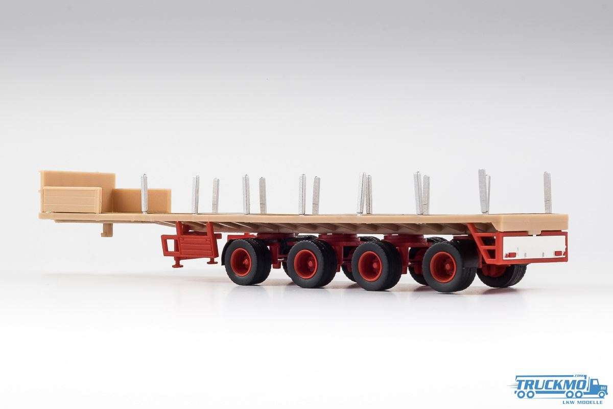 VK models ballast semi-trailer 4 axles beige red 02481
