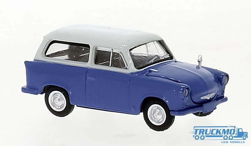 Brekina Trabant P50 estate blue light grey 1960 27558