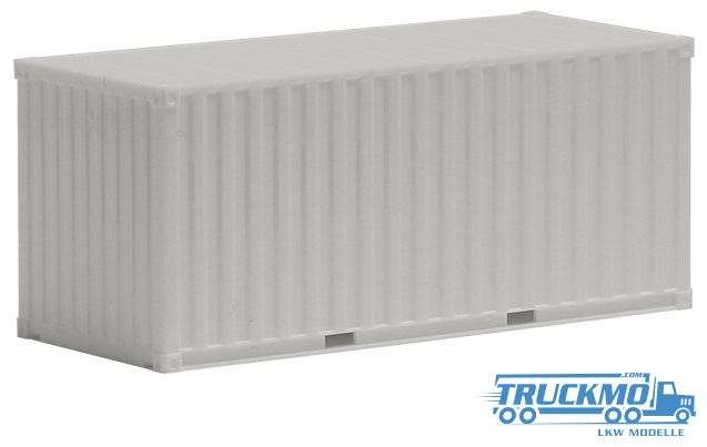 Herpa container ribbed white 20ft 490034