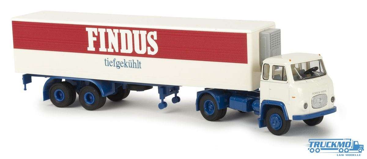 Brekina Findus Scania LB 76 box trailer 85161
