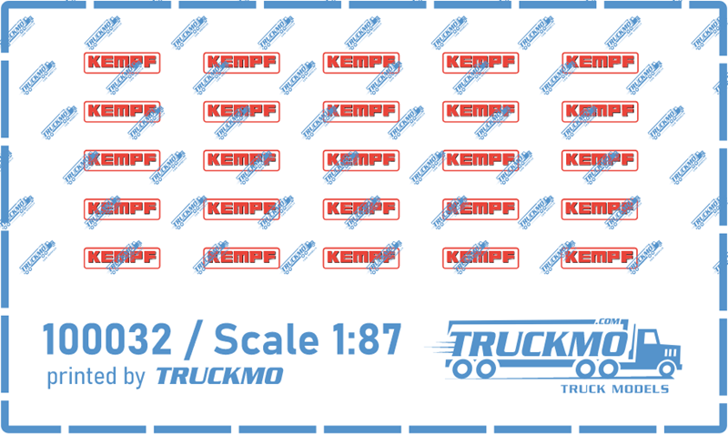 TRUCKMO Decals Logo Kempf trailer manufacturer 100032