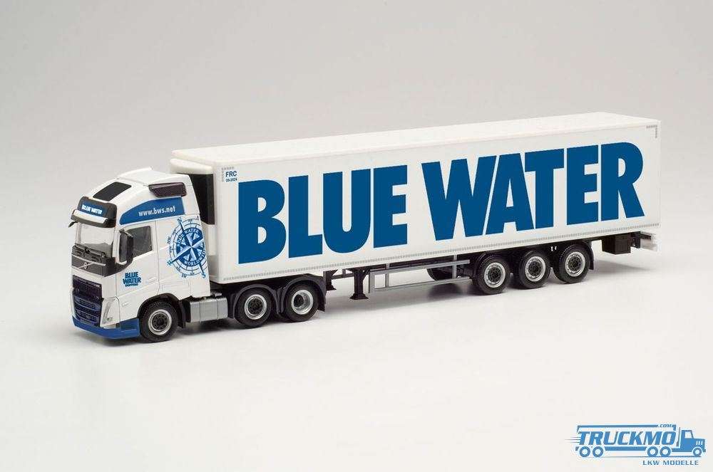 Herpa Blue Water Volvo FH Globetrotter XL 2020 refrigerated box semitrailer 313971