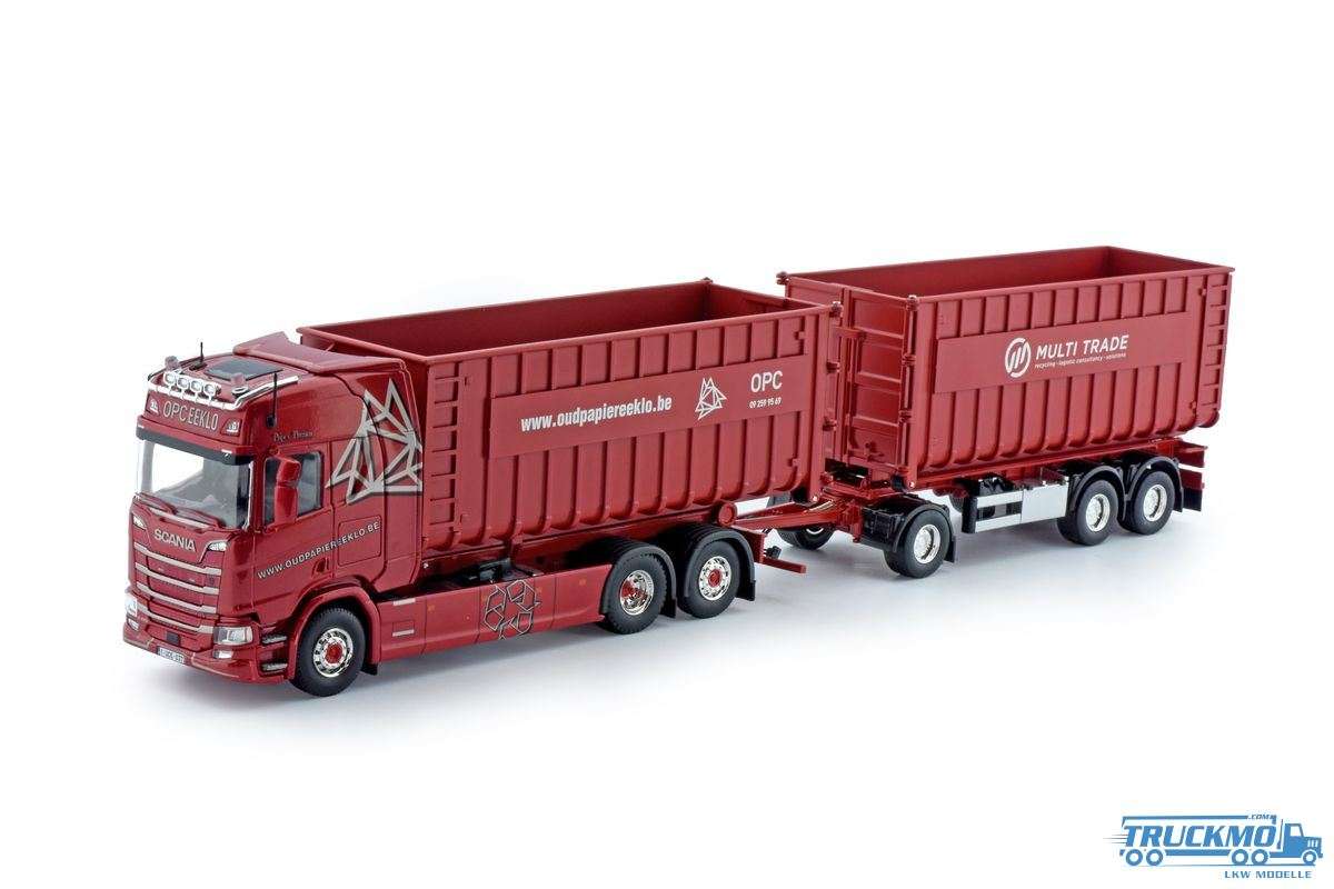 Tekno OPC Eeklo Scania NG R Serie Highline Hookarm Container Trailer 75518