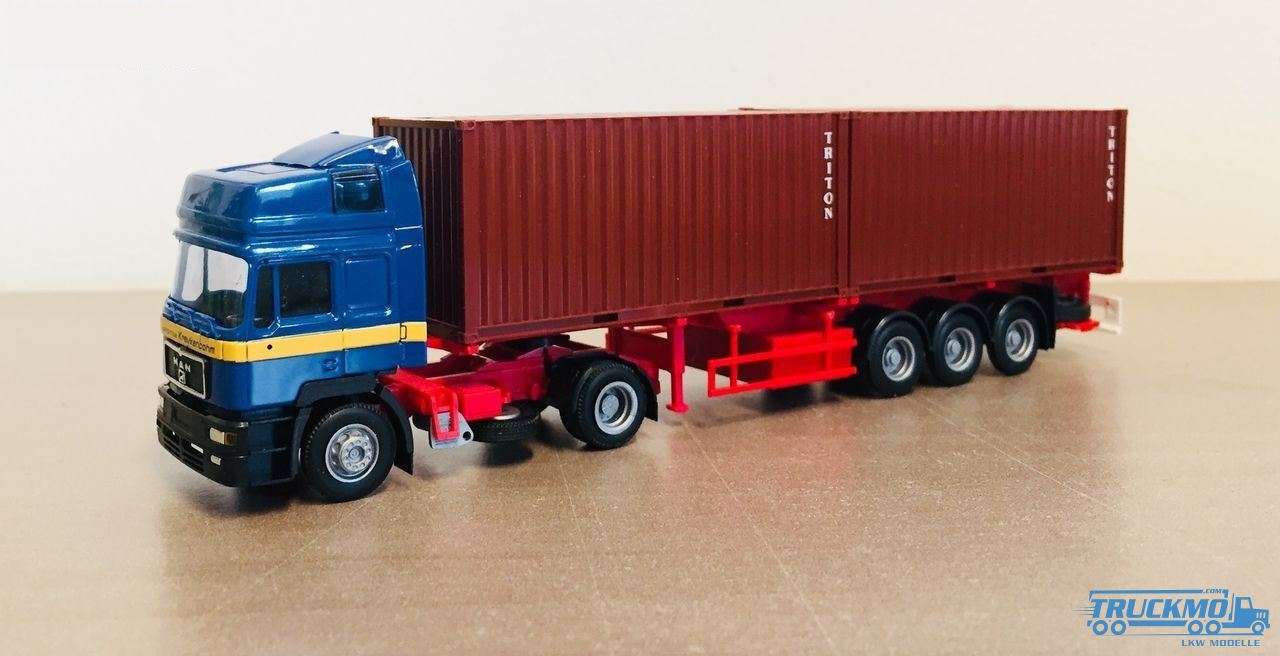 AWM Kreykenbohm / Triton MAN HD Aerop Container trailer truck 2x20´ 6397.21