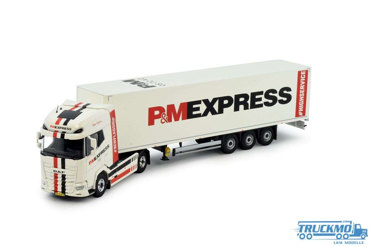 Tekno P&amp;M Express DAF XG+ 3axle box-trailer 83512