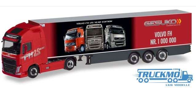 Herpa Gesuko / der 1.000.000ste Volvo truck model Volvo FH GL XL refrigerated semitrailer 310024