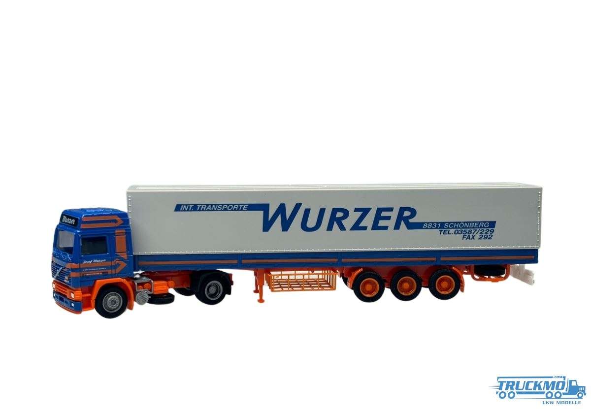 AWM Wurzer Volvo F platform semi-trailer 54039