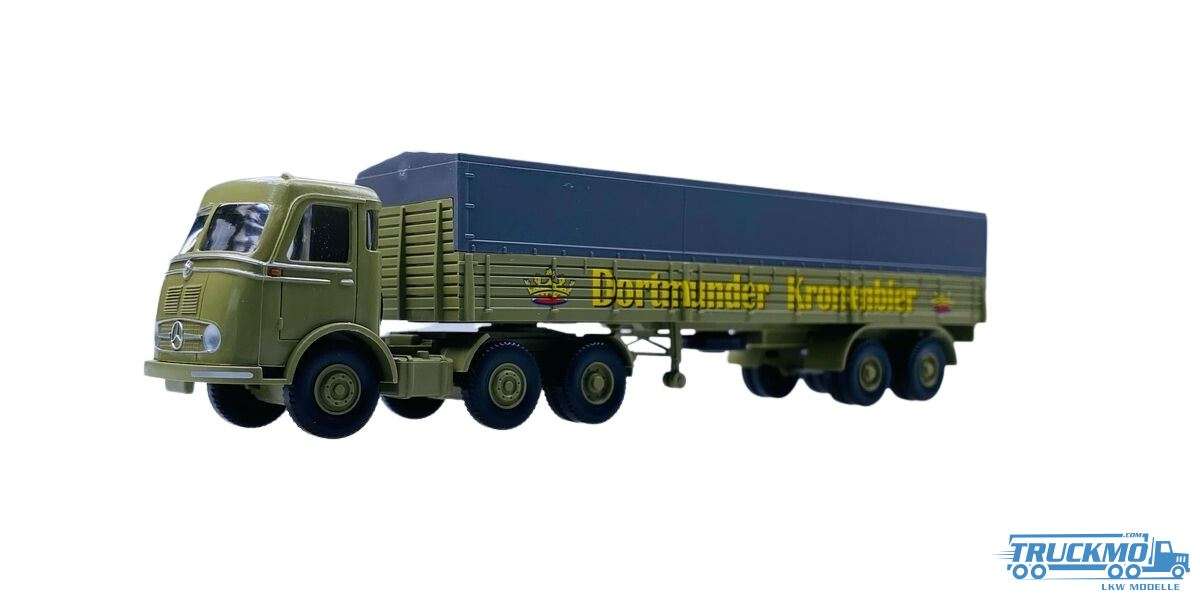 Wiking Dortmunder Kronenbier Mercedes Benz LPS333 platform semitrailer 051457