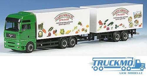 Herpa Jung GmbH Gartenfrisch MAN TGA XXL Box Truck-Trailer 3366