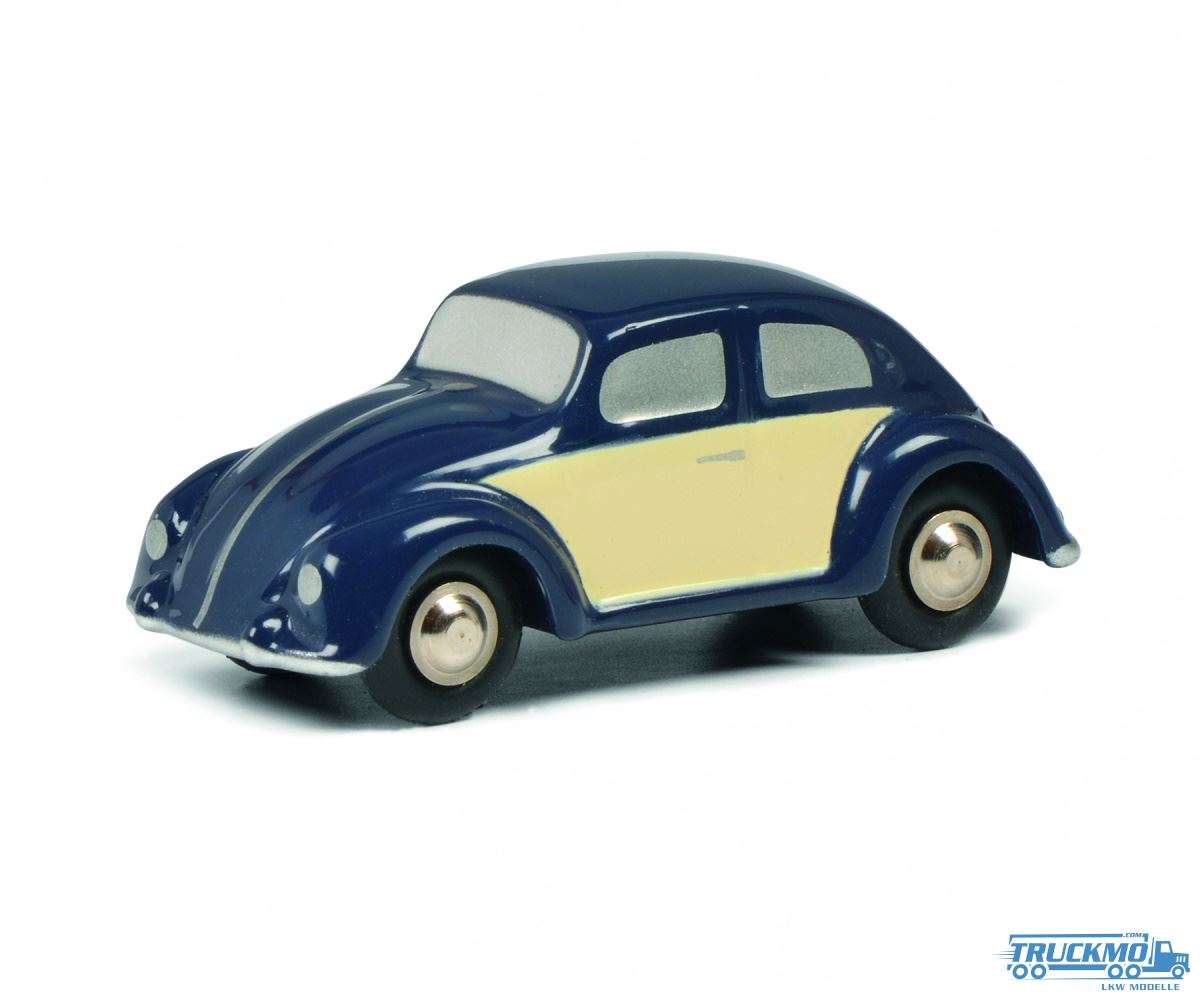 Schuco Piccolo-Modell Volkswagen Brezelkäfer blau beige 450540400