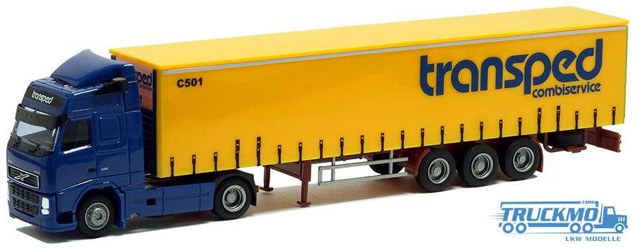 AWM Transped Volvo FH Globetrotter curtainside trailer 75867