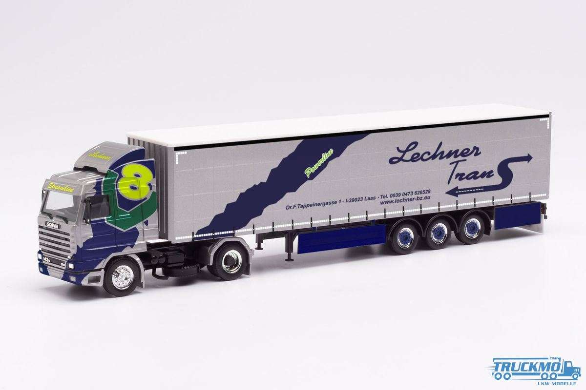 Herpa Lechner Trans Scania 143 420 V8 Streamline Gardinenplanen Sattelzug 313551