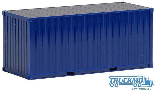 Herpa container ribbed blue 20ft 490047