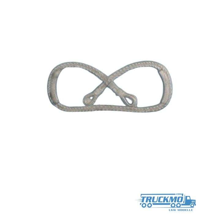 Tekno Parts cable wrapped with hook white metal 505-105 80895