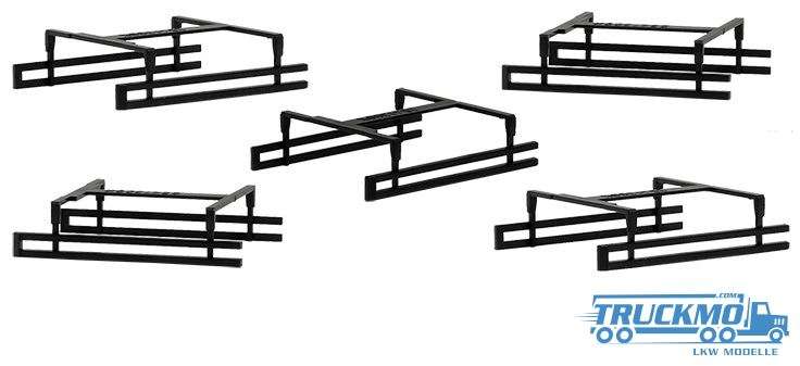 Herpa skid plates for megatrailers 5 pieces black 692568