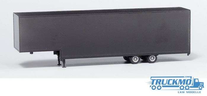 Herpa Jumbo box trailer 2 axle box and chassis black 630201