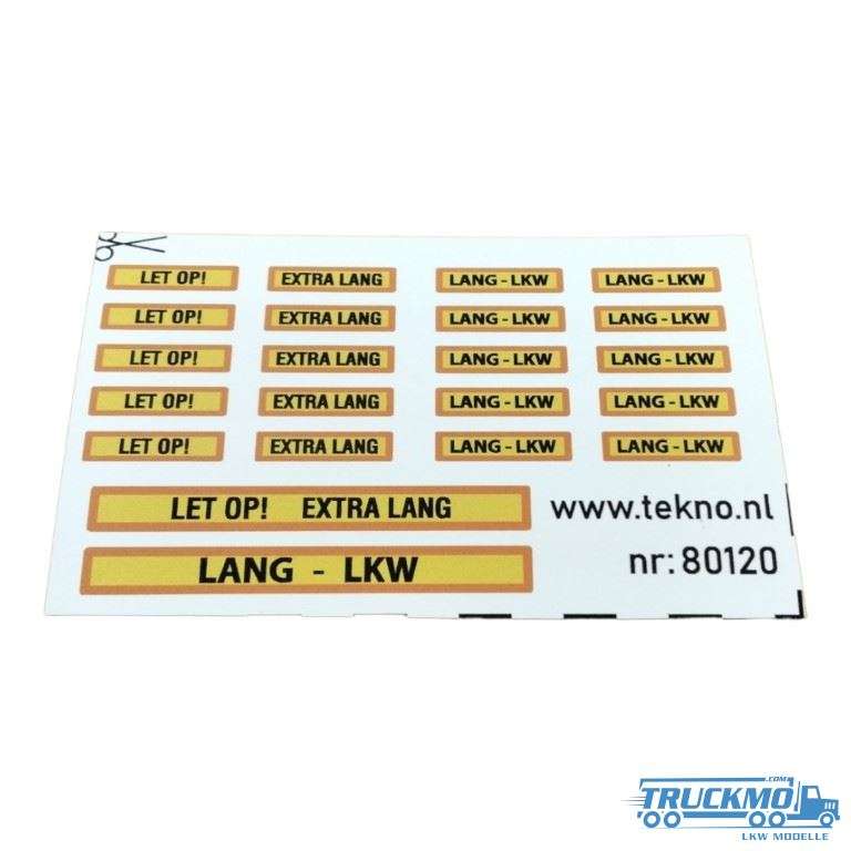 Tekno Parts Stickerset für Lang-LKW 80120