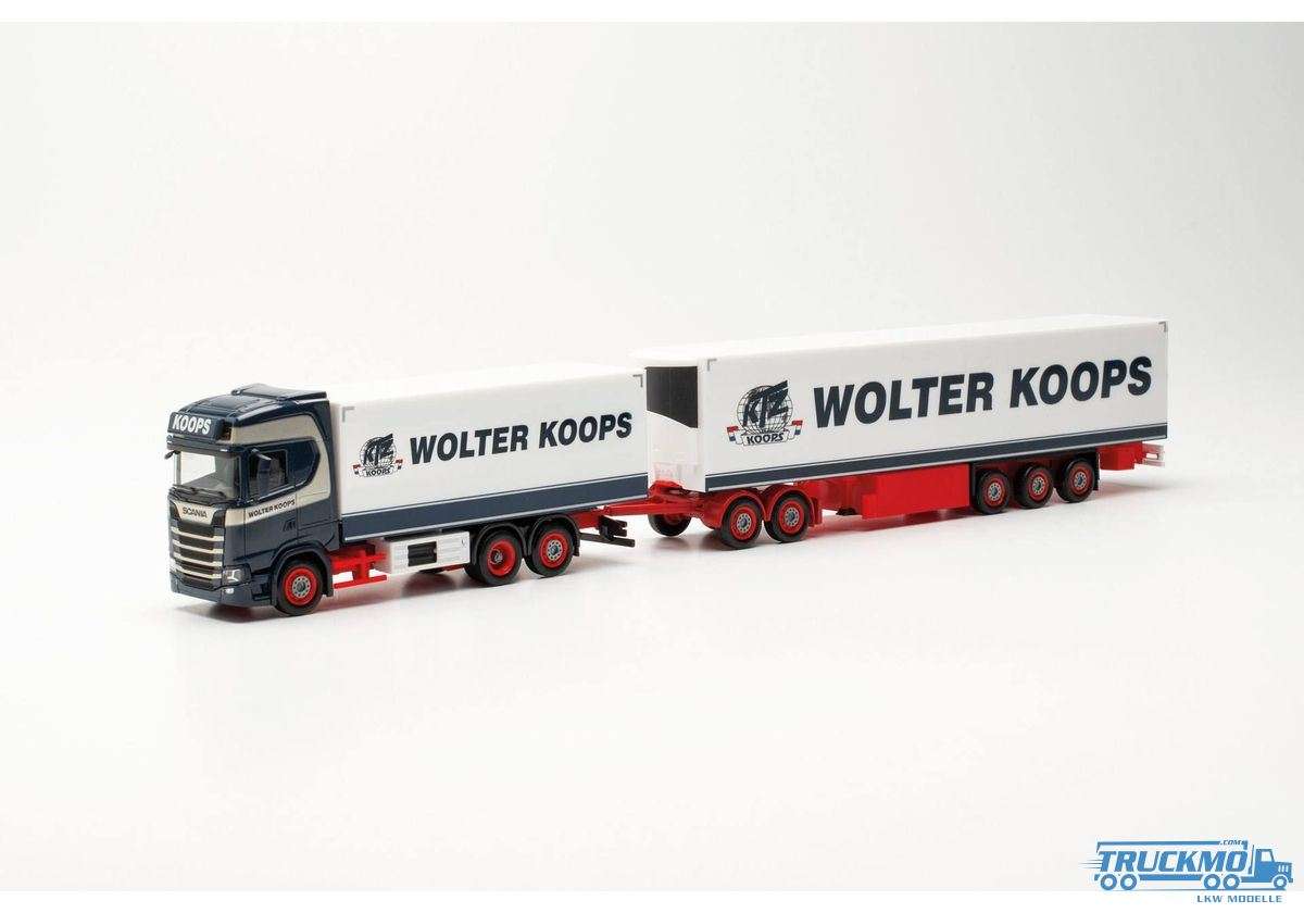 Herpa Wolter Koops Scania CS20 Kühlkoffer-Hängerzug 315487