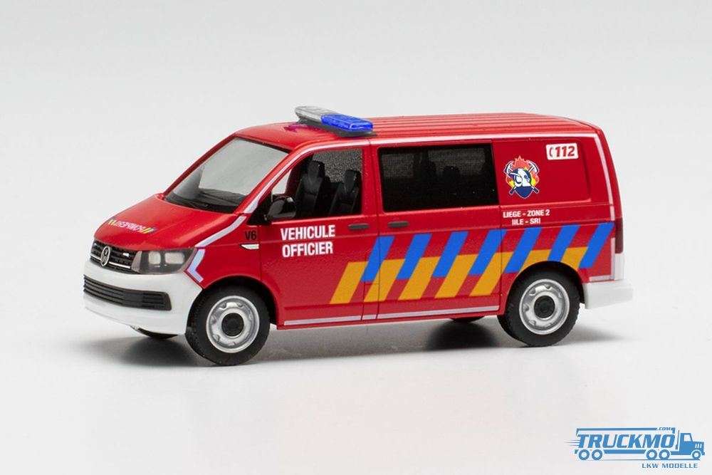 Herpa Feuerwehr Lüttich Volkswagen T6 Halbbus 096287