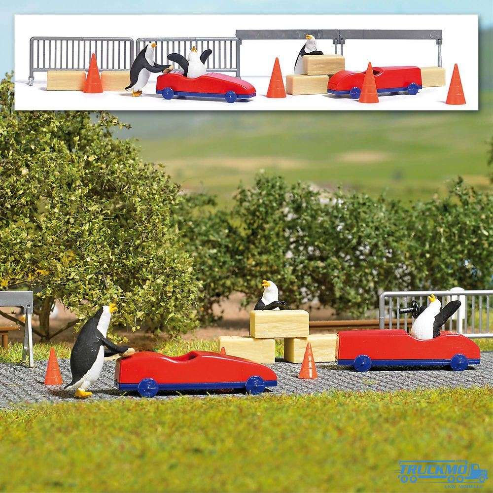Busch Action Set Penguins Soapboxes 7924
