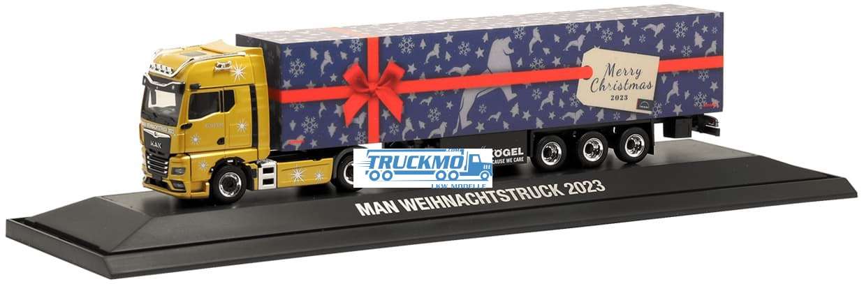 Herpa MAN TGX GX Weihnachtstruck 2023 box semitrailer 440575