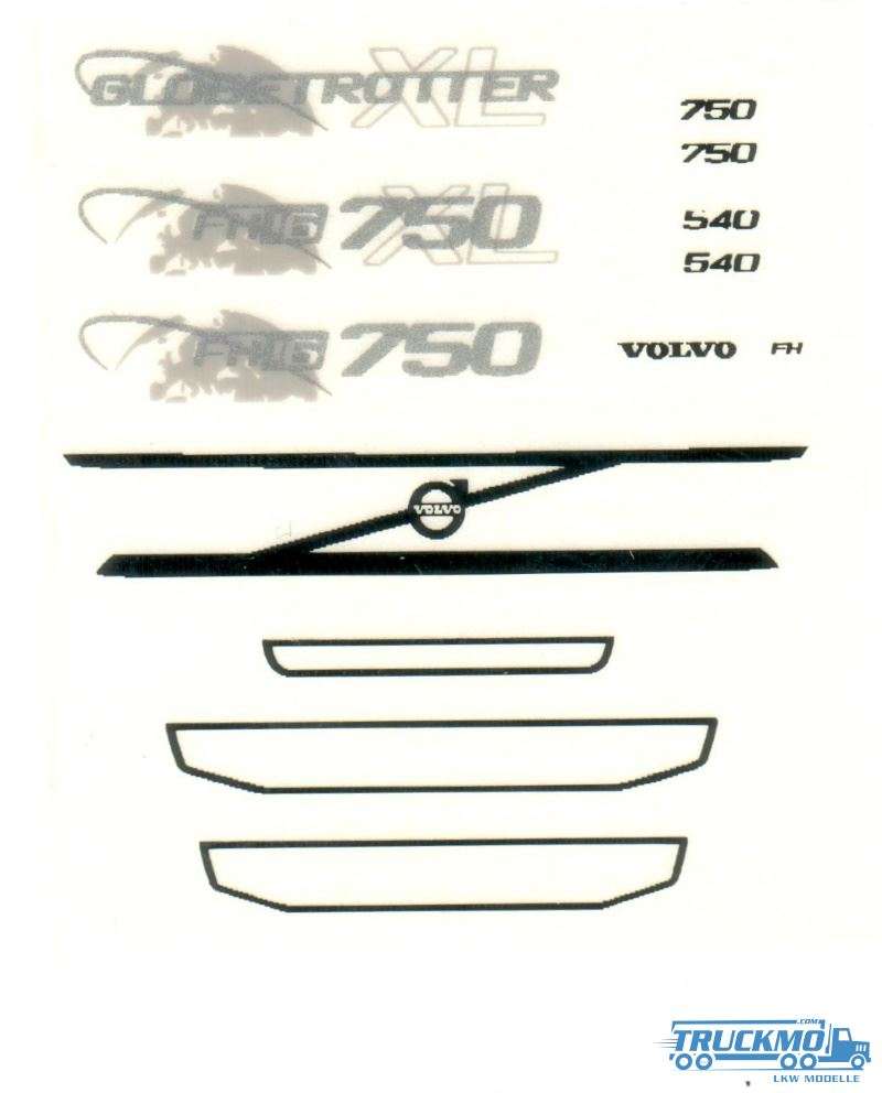 Tekno Decals Sticker Set Volvo FH4 Globetrotter XL 020-127 80538