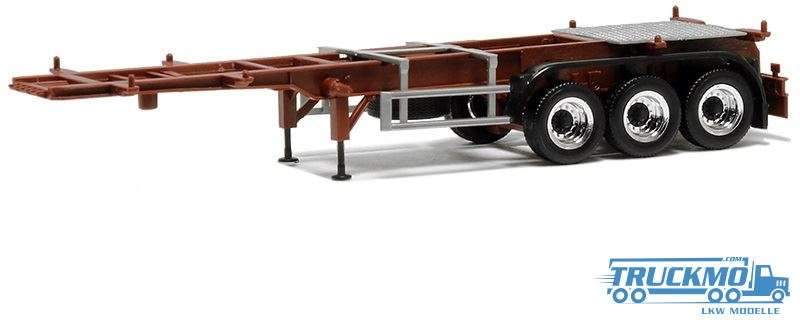 Herpa 30ft semi-trailer 3 axles brown 480116